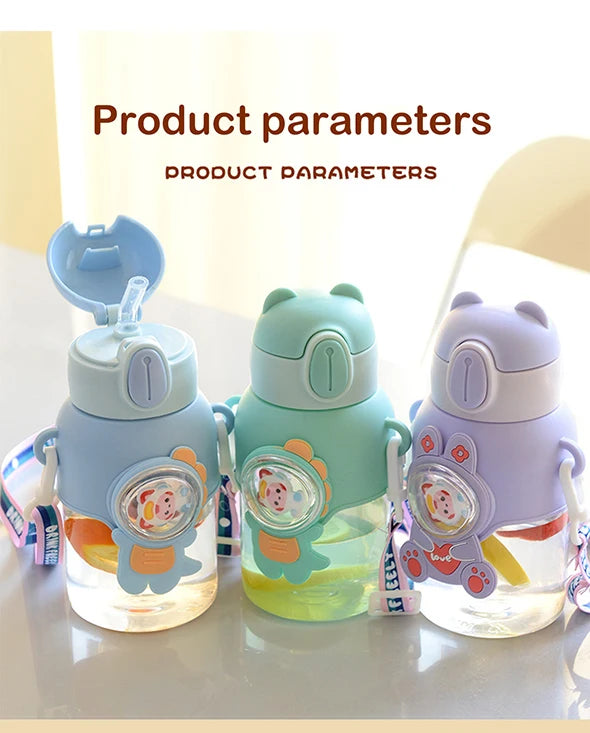 600 ml Kawaii Sommer Kinder Wasser Tasse Hochwertige Herbst-proof Stroh Tasse Jungen und Kreise Gehen zur Schule baby Wasserkocher
