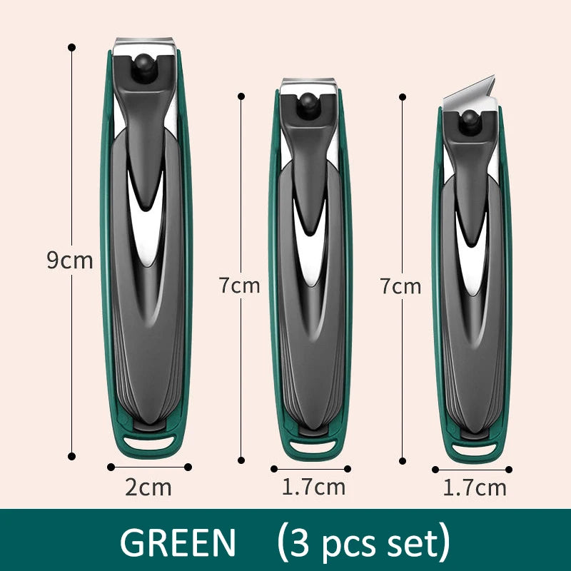 Colorful Nail Clippers, Splash-Proof, Nail Cutter, Detachable Design, Fingernail Clippers, Stainless Steel, Manicure Nail Tool