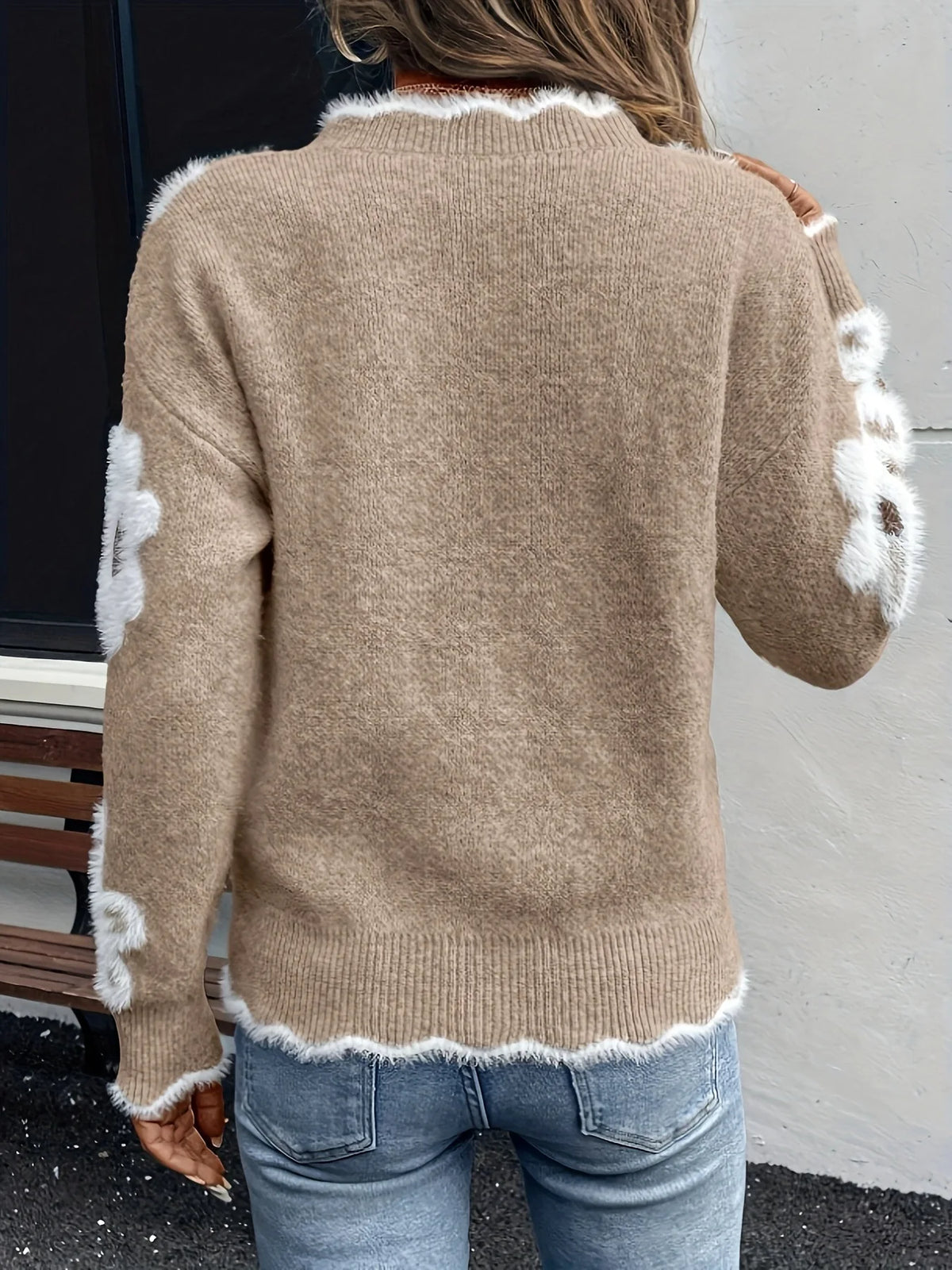 Frauen Invierno Herbst Modus Neue Herbst Pullover V-ausschnitt Jacquard Lange ärmeln Vielseitig Gestrickte Pullover Pullover Maglione Da Donna