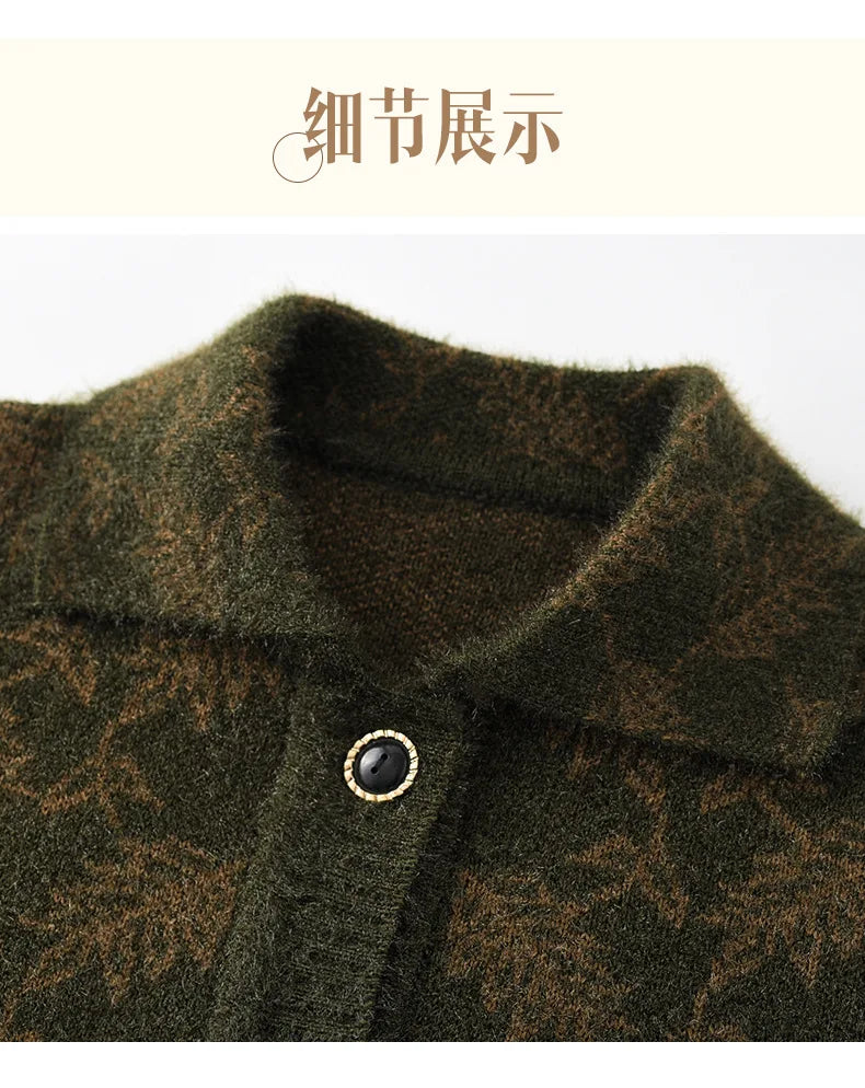 Mode Oma Gestrickte Oberbekleidung Mantel Herbst Winter Verdicken Pullover Jacke Mittleren Alters Mutter Tops Frauen Strickjacke Mujer 4XL