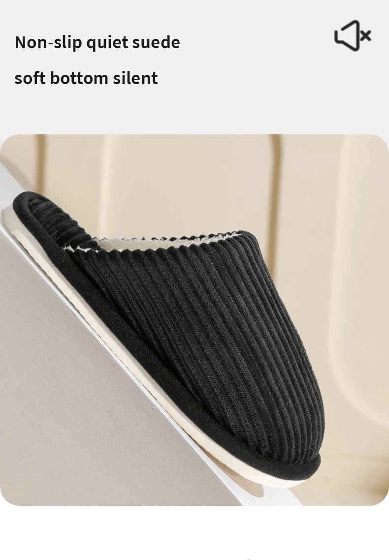 Winter warme Plüsch Herren Hausschuhe rutschfeste weiche Schuhe Komfort flache Ferse Indoor Schlafzimmer Paar Hausschuhe für Zuhause Schuhe im Herbst