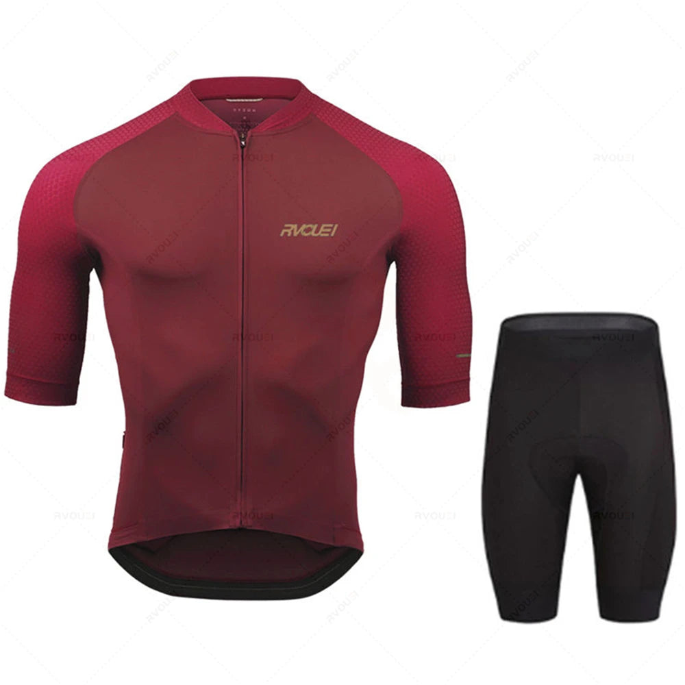 2023 Rvouei Pro Team Cycling Clothing Men New Road Bike Wear Racing Clothing Breathable Cycling Jersey Set Ropa Ciclismo Maillot