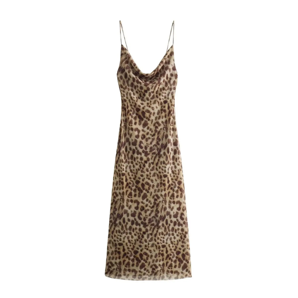 Vintage Leopard Print Sexy Cami Kleid Frauen V-ausschnitt Ärmelloses Party Kleid Mode 2024, Sommer Streetwear Kleid