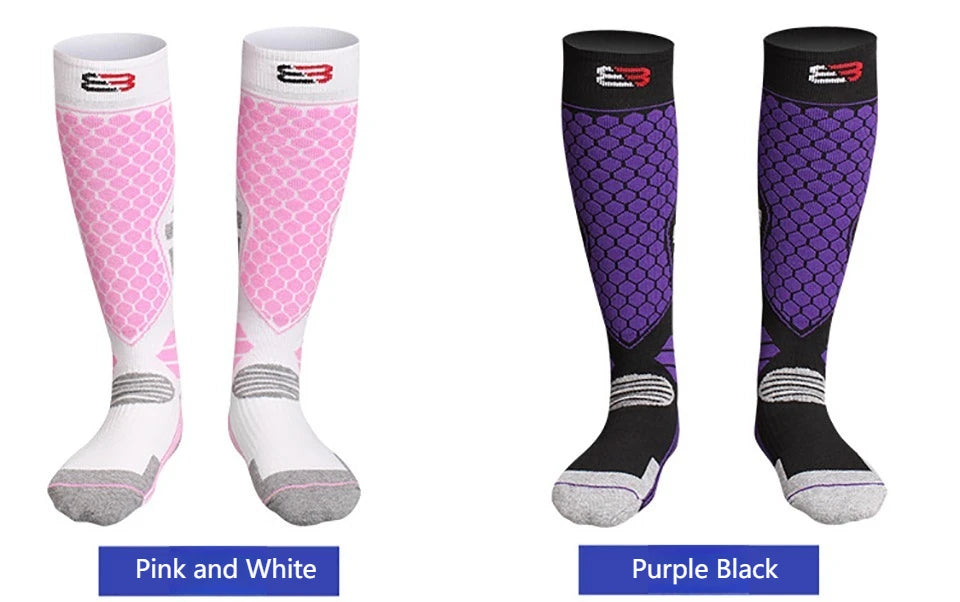 GTUBIKE 1 Paar warme Winter-Skistrümpfe, verdickende Wandersocken für Damen und Herren, Anti-Kälte-Skifahren, Outdoor-Sportstrümpfe, Schnee