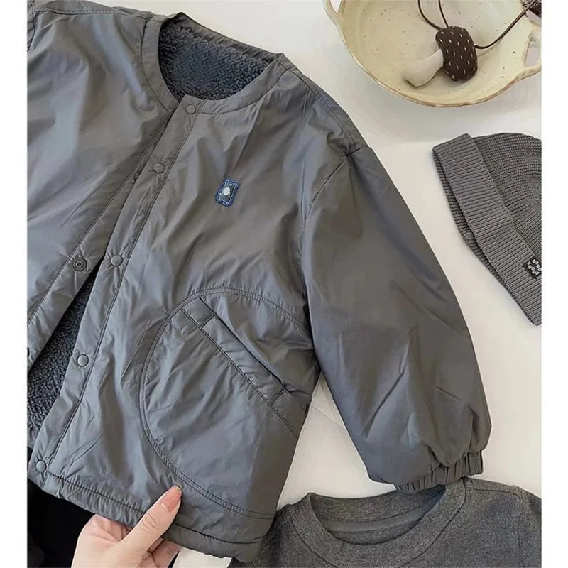 Jungen Gepolsterte Mäntel Kinder Verdickte Jacke Winter Warme Mode Oberbekleidung Kinder Herbst Neue Parkas Teen Lose Baumwolle Kleidung