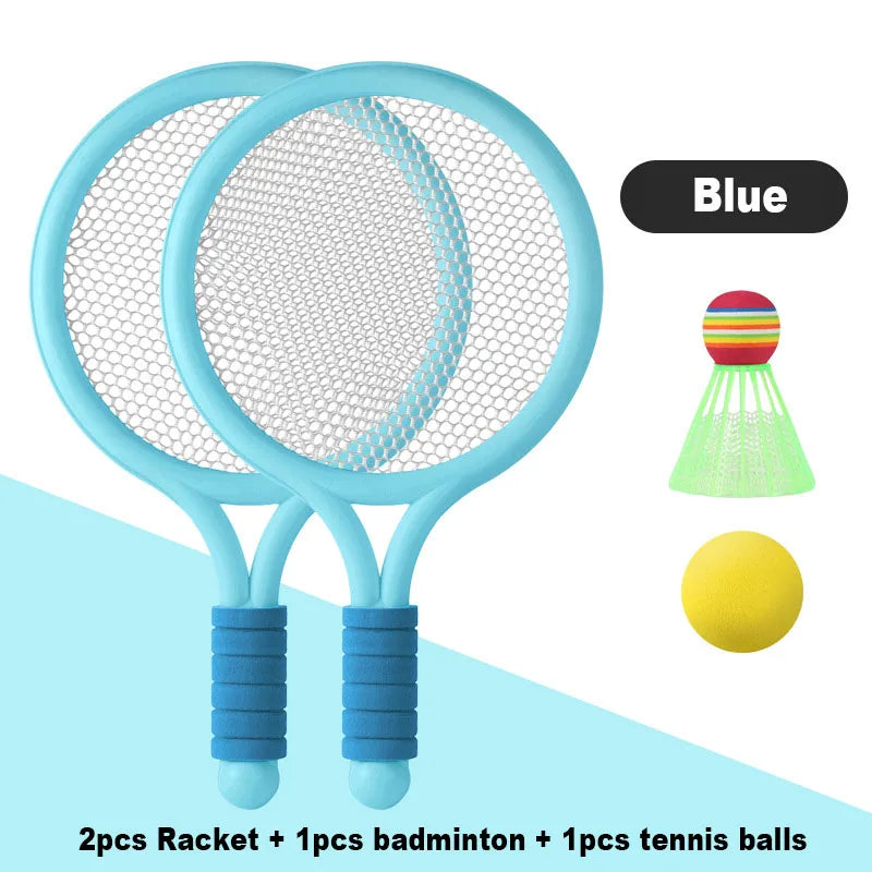 Schläger Tennis für Kinder Outdoor-Sport Badmintonschläger Kindergarten Spielzeugset für 3-12 Jahre alte Badminton-Sets