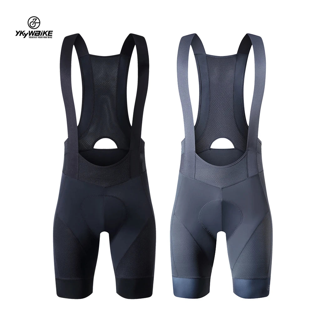 YKYWBIKE Radsport-Trägerhose für Herren Outdoor Rennrad-Sportunterwäsche mit Schwammpolsterung Fahrrad-Trägerhose Herren-Radsportbekleidung MTB-Shorts