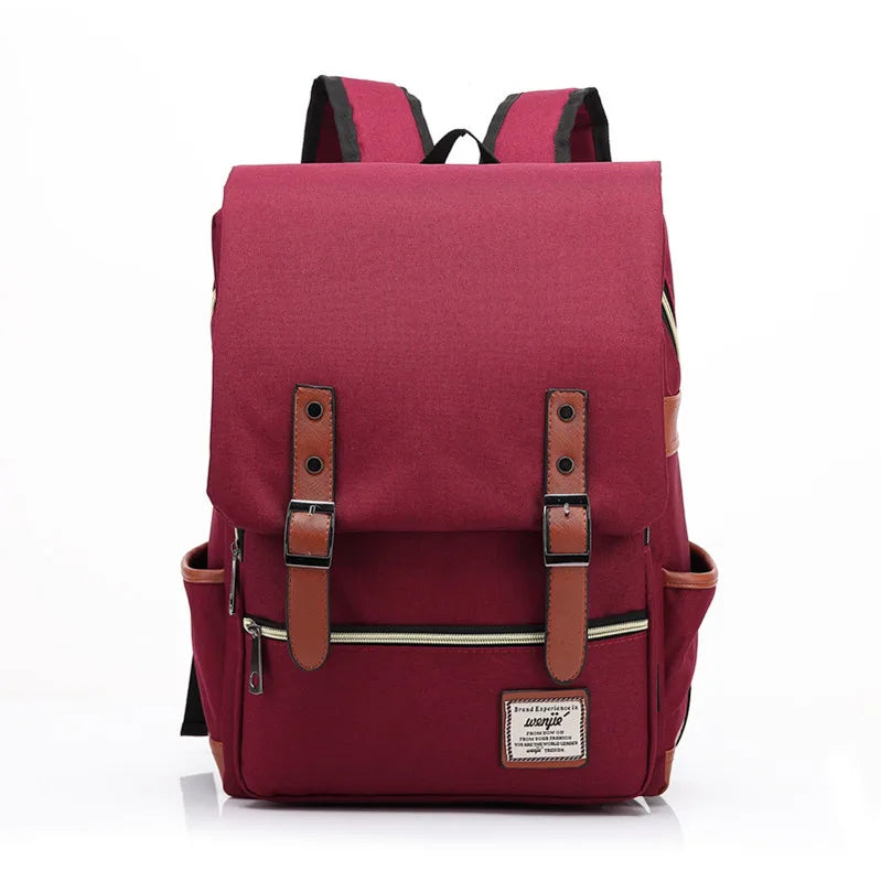 Teens Vintage Canvas Laptop Backpack
