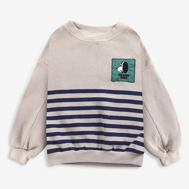 Koreanische INS 2024 kinder Herbst Winter Lange Hülse O-ansatz Sweatshirt Nette Tops für Mädchen Und Jungen Baby Pullover Kinder Kleidung