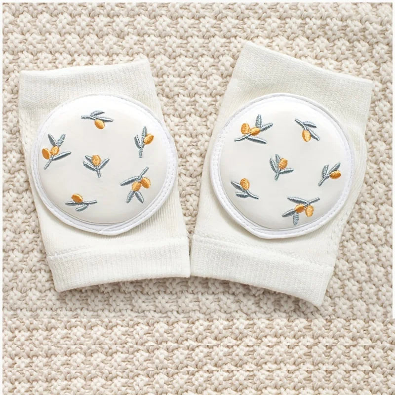 Baby-Knieschützer, leichter Sommerstil, hilft beim Krabbeln lernen, Anti-Fall, gesticktes Mesh-Design, Krabbelschutzausrüstung, elastische Schwamm-Ellbogenschützer.