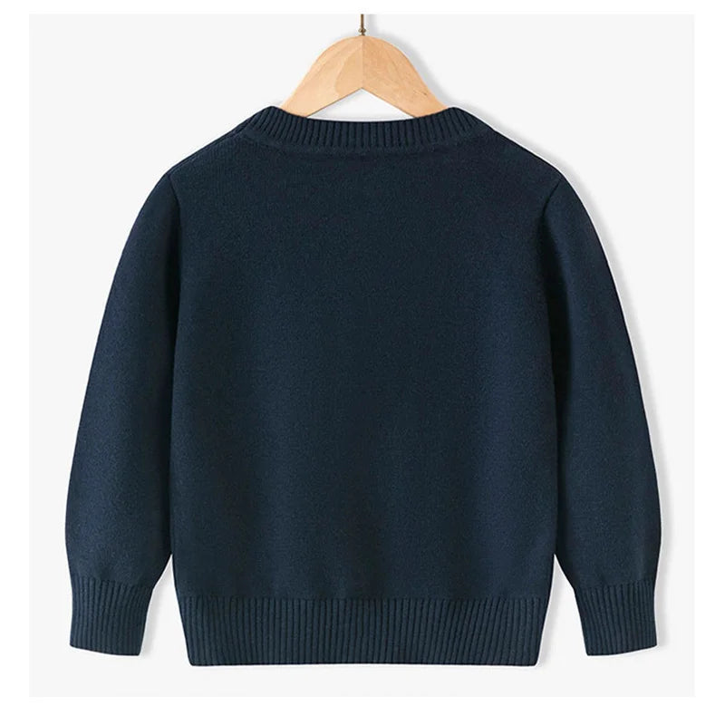 Winter Jungen Strick pullover große Kinder Kleidung Herbst Kinder Baumwolle Pullover Teen feste Strickwaren Mäntel 2-12 Jahre