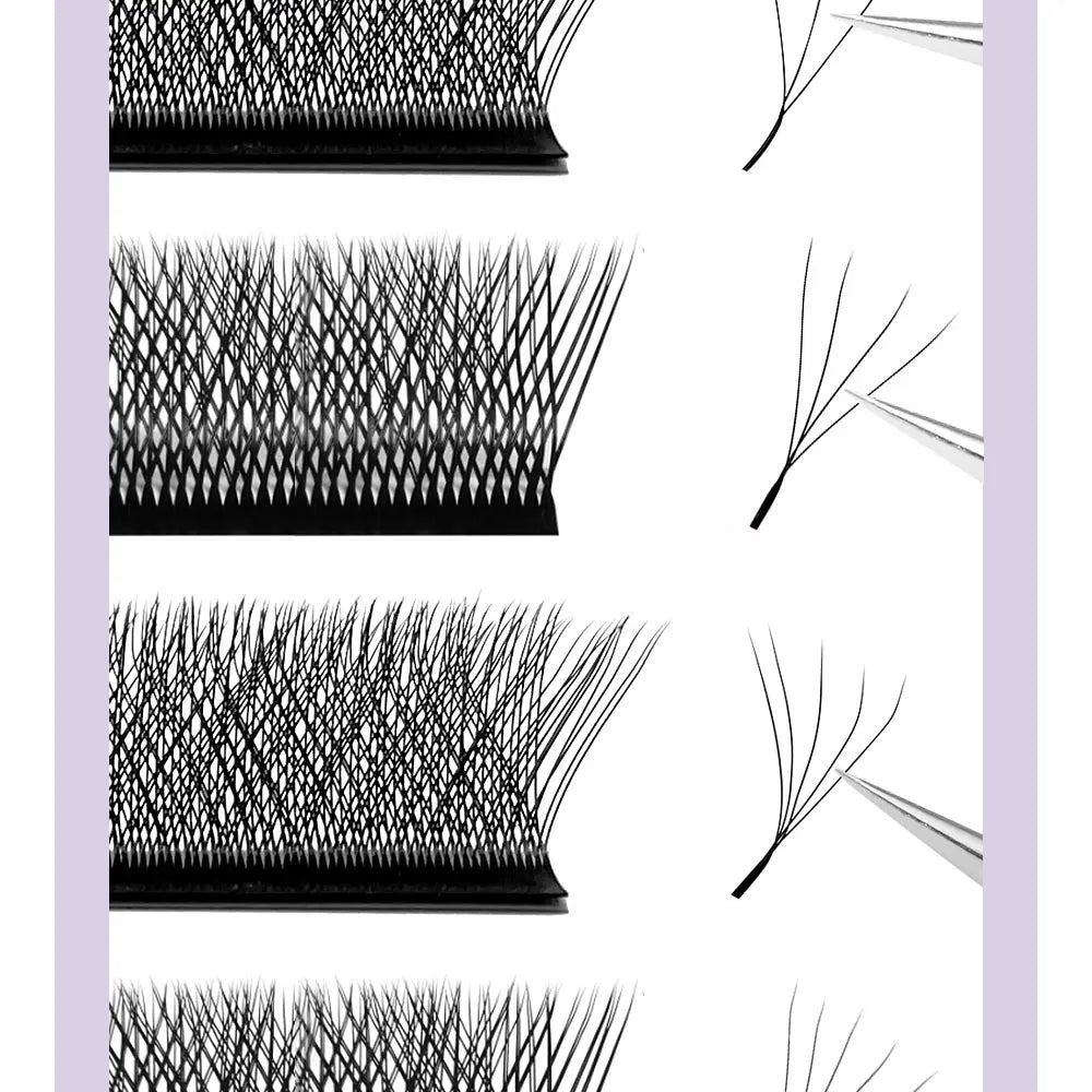 DIYDAY W-Form Wimpernverlängerung 3D 4D 5D 6D 7D 8D W Wimpern Natürliche weiche vorgefertigte Fächerblüteffekt-Augenwimpern für Schönheits-Make-up