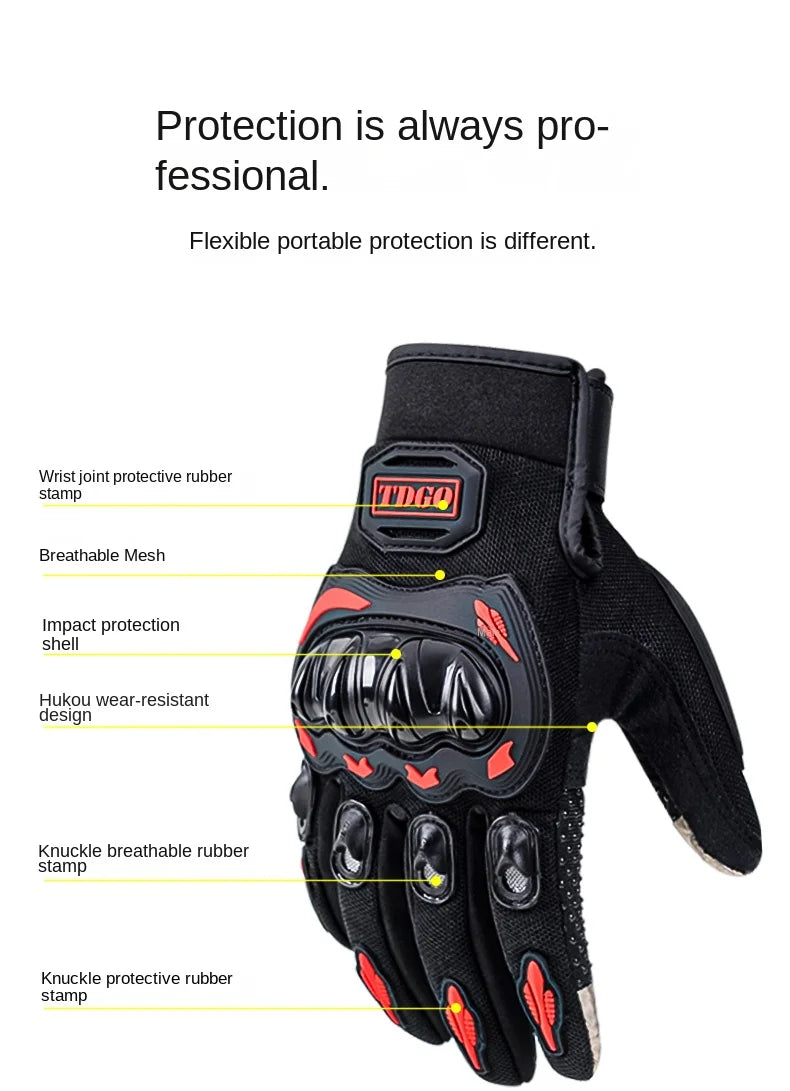 Sommer Motorrad Atmungsaktive Vollfinger Handschuhe Leder Schutzausrüstung Dirt Bike Sport Racing Reithandschuhe