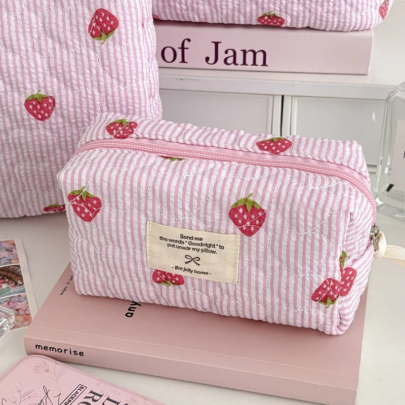 Strawberry Embroidered Backpack