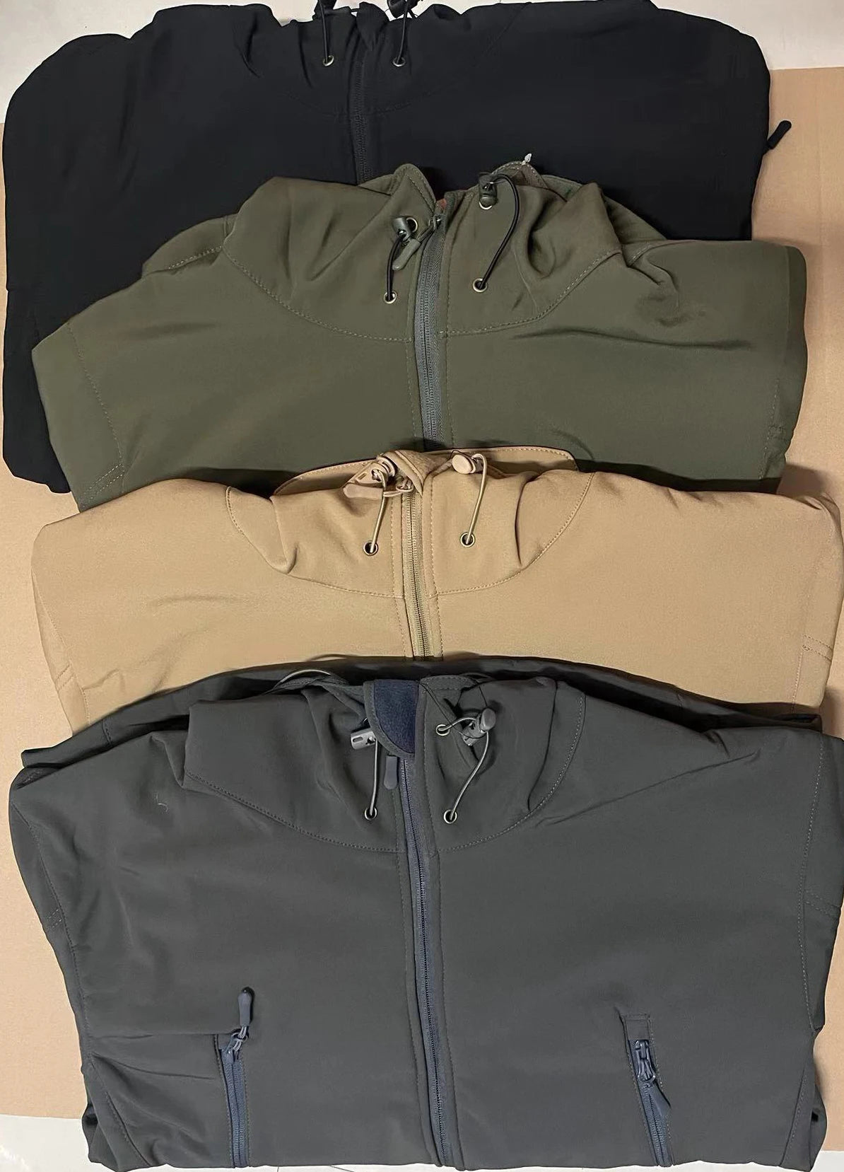 Männer Winter Herbst Warme Softshell Fleece Kapuze Cargo Jacken Camping Wandern Klettern Jagd Angeln Outdoor Winddicht M-5XL