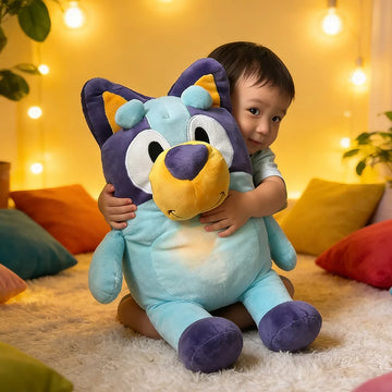 Atmende Bluey Plüschpuppe Kawaii 30cm Spielzeug Bluey Musikpuppe Geschenkpuppe mit Musiksound Modell Mädchen Geburtstagsgeschenk Weihnachtsgeschenk