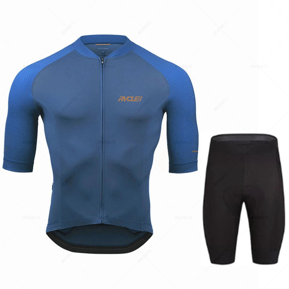 2023 Rvouei Pro Team Cycling Clothing Men New Road Bike Wear Racing Clothing Breathable Cycling Jersey Set Ropa Ciclismo Maillot
