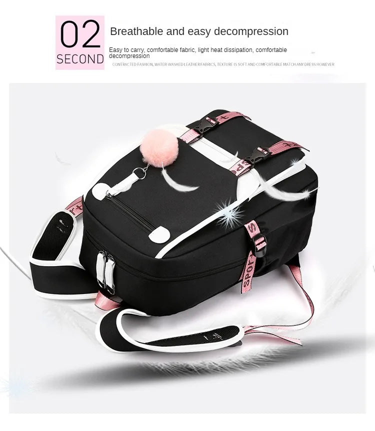 Teens Korean Style School Backpack