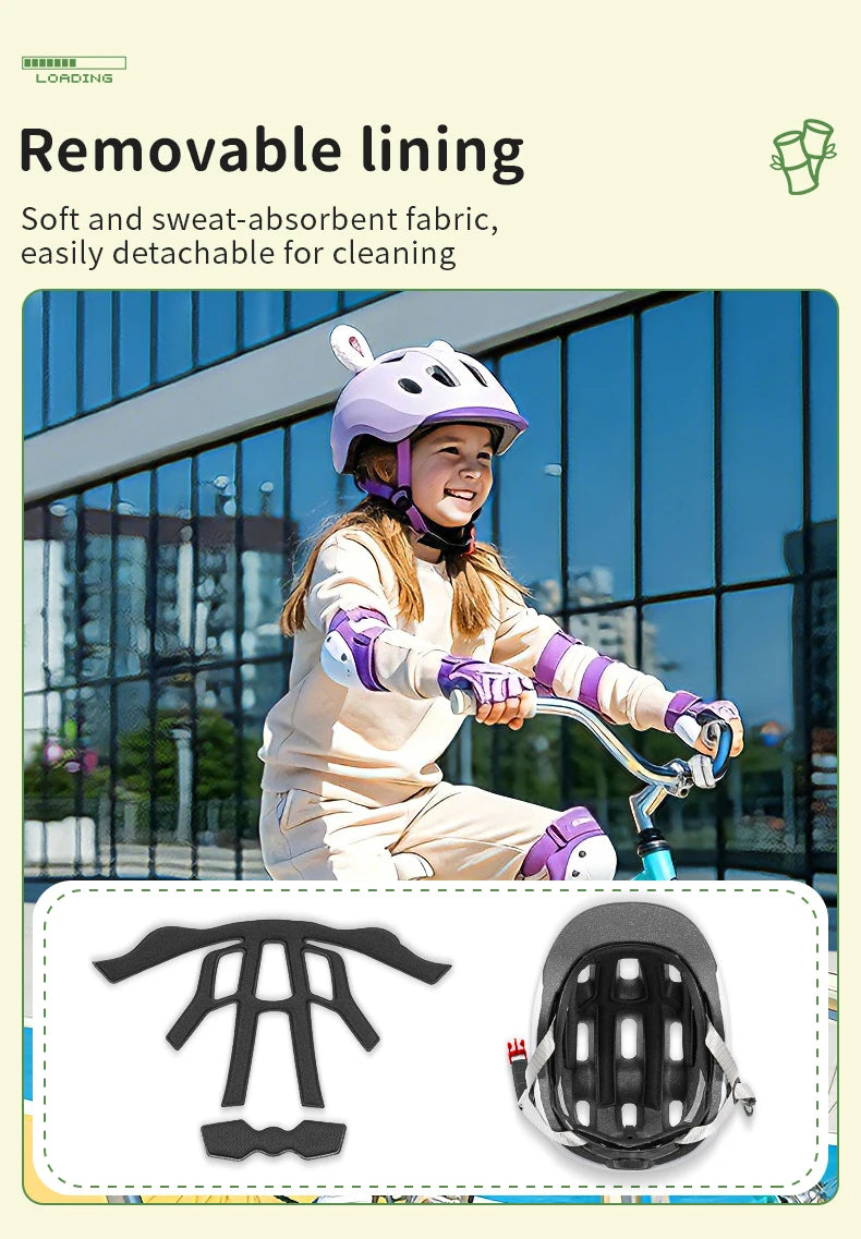 Kinder-Fahrradhelm mit Panda-Cartoon-Design für Kleinkinder, Skateboard, Roller, Radfahren, 51-55cm Kinderfahrradhelm