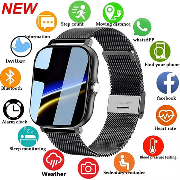 LAXASFIT 2025, neue Smartwatch für Männer und Frauen, Geschenk, voller Touchscreen, Sport-Fitness-Uhr, Bluetooth-Anruf, digitale Smartwatch