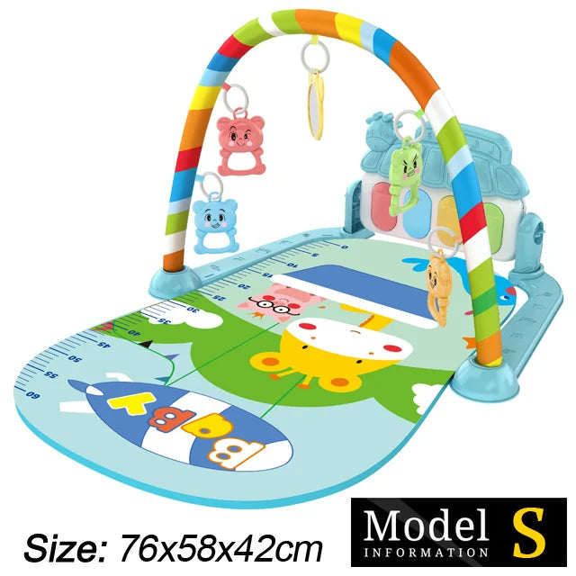 Baby Fitness Stand Music Play Gym Activity Toy Newborn Piano Crawling Blanket Pedal Play Pad Early Education 0-36 Months Gifts