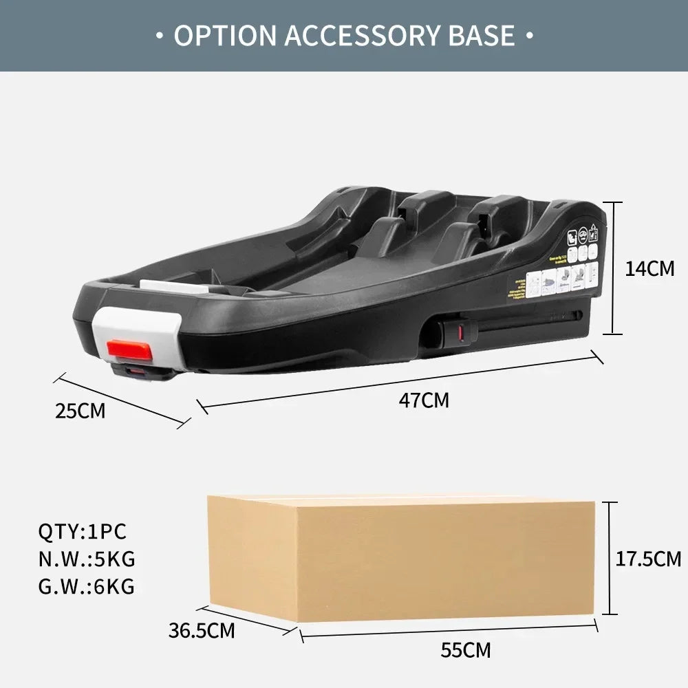 4-in-1 Kinderwagen, Luxuriöser Tragbarer Leichter Babywagen mit ISOFIX-Basis und Kindersitz für Neugeborene