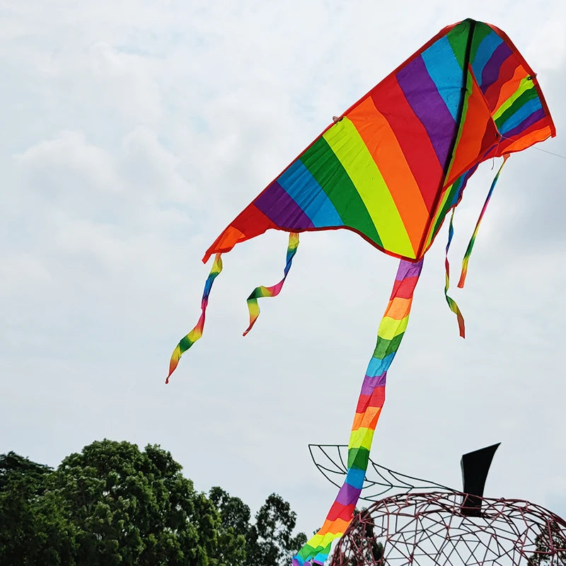 Easy fly bunte Regenbogen drachen Outdoor-Spaß Sport Strand Kinder Kinder buitenspeelgoed cometas de viento Outdoor-Spielzeug Drachen