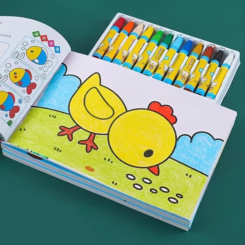Malbuch für Kinder – Doodle-Zeichenbuch, Geburtstags- und Feiertagsgeschenk, Zeichen- und Malbuch der Einstiegsstufe für Kinder, chinesische Version