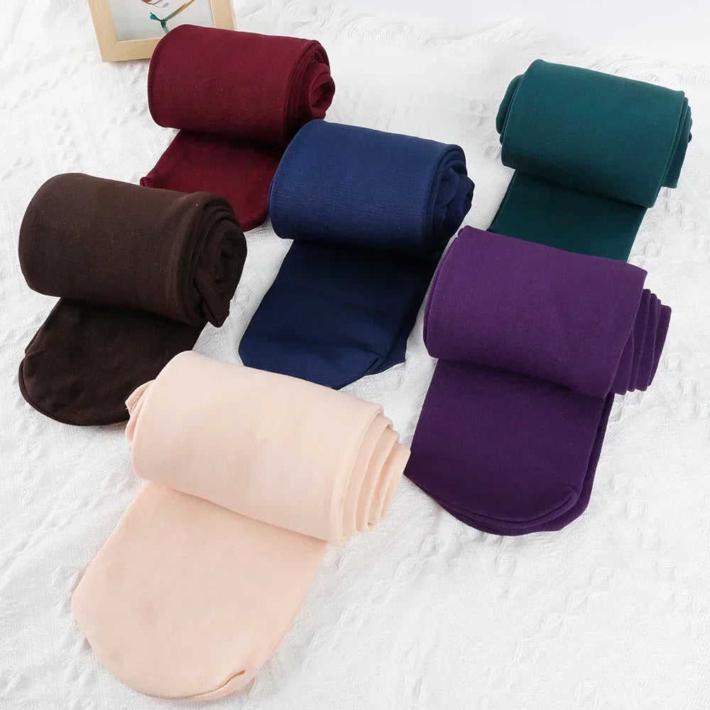 Thermo-Winterstrumpfhose für Damen, mit Fleece gefüttert, durchsichtige Samtstrumpfhose, dicke warme Leggings mit Plüsch-Innenschicht