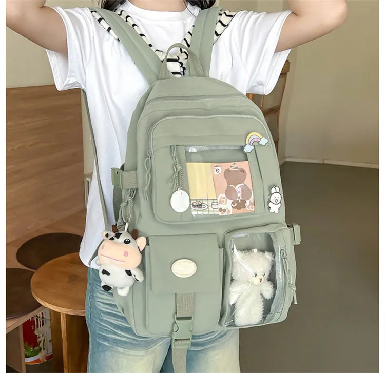 Cute Nylon Student Backpack