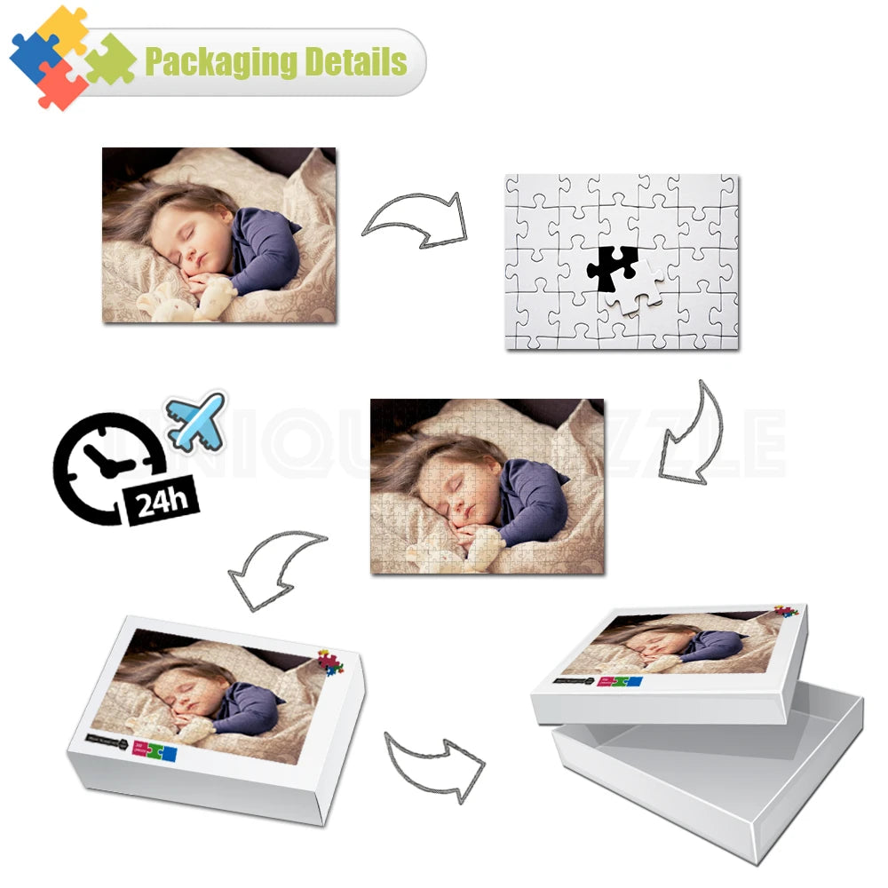 Dropshipping Individuelles Puzzle Personalisiertes Bildpuzzle DIY-Spielzeug für Kinder Jubiläum Festival Bestes Geschenk