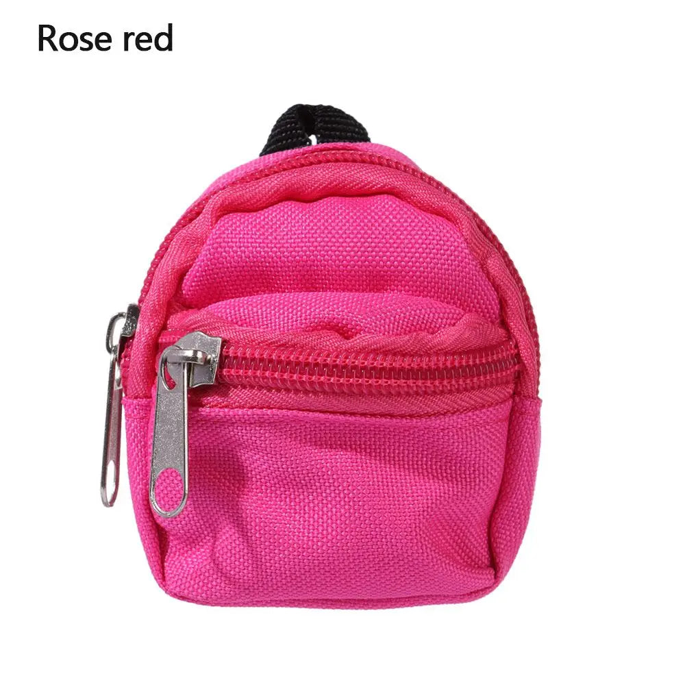Puppen rucksäcke Puppe Minit aschen Mini Reiß verschluss Rucksack Puppen rucksack niedliche Schult aschen Puppen zubehör Spielzeug zubehör für Puppenspiel