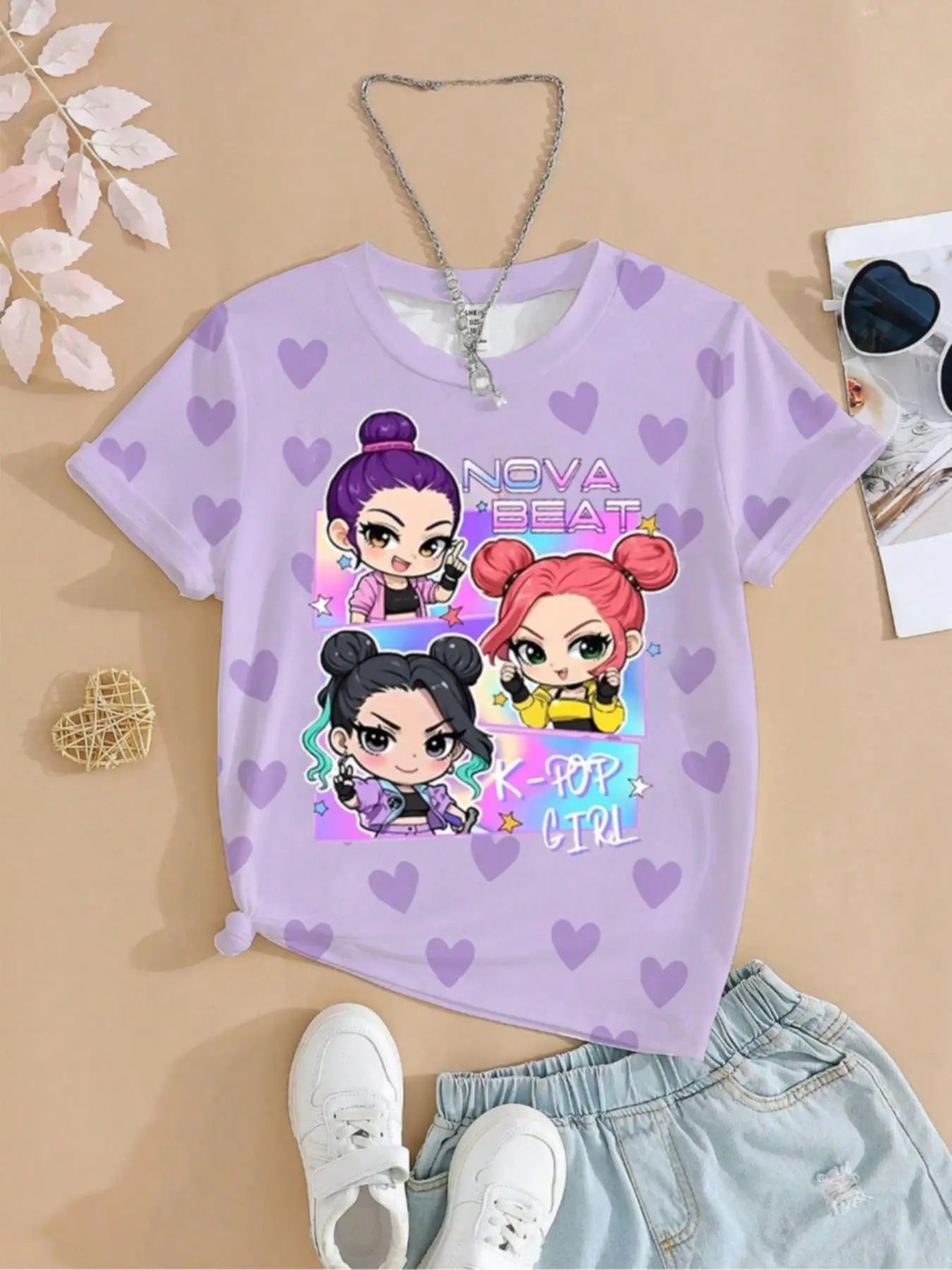 Girls K-Pop Graphic Tee