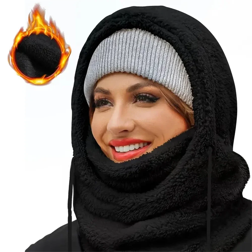 Winter warme thermische winddichte Sturmhaube Ski Kapuze Motorrad Gesichtsbedeckung Polar Fleece verstellbare Radfahren Halsbedeckung Vollgesichtsmaske