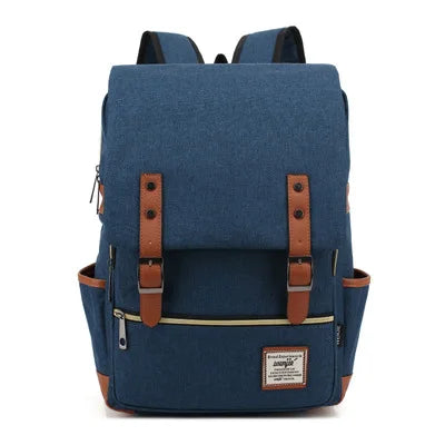 Teens Vintage Canvas Laptop Backpack
