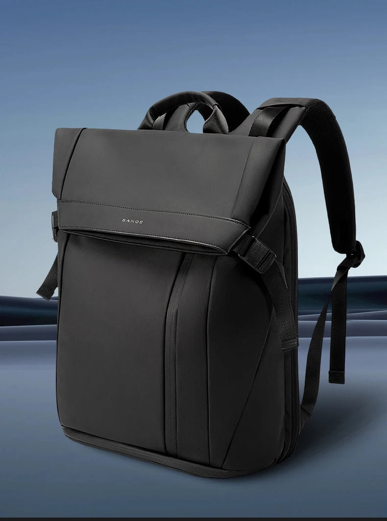 Bange Herren-Mode-Rucksack, 15,6 Zoll, multifunktionaler wasserdichter Rucksack, tägliche Reisetasche, lässiger Schulrucksack mit Schnalle
