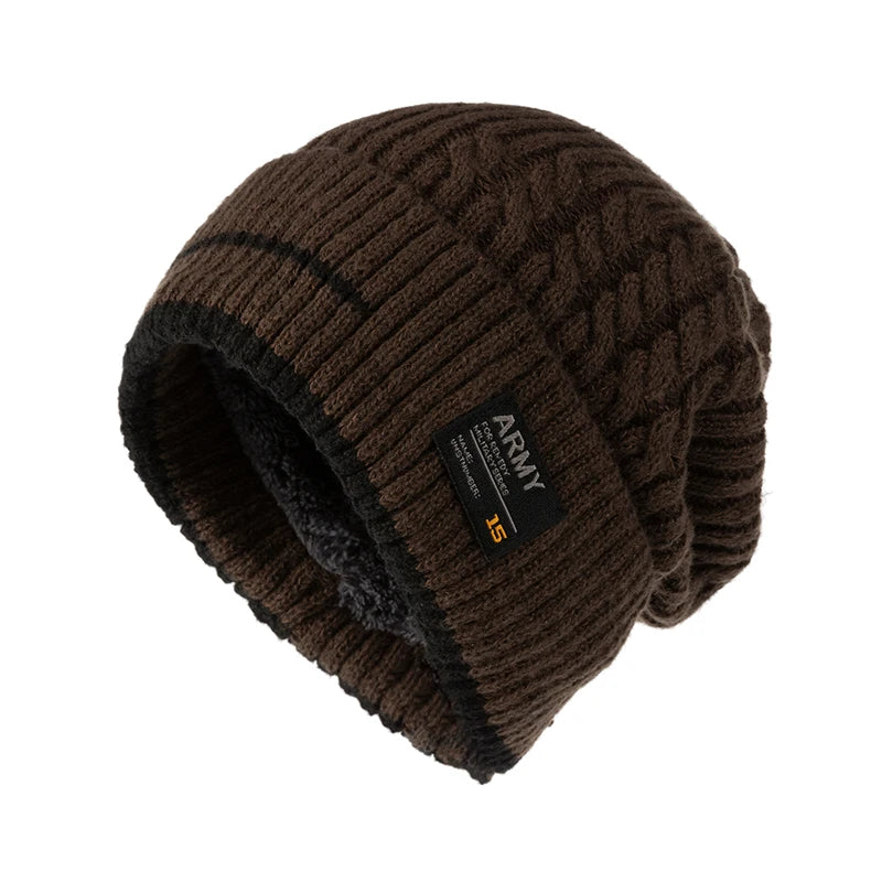 2023 Winter Beanie Hut für Männer Gestrickte Hut Winter Kappe Beanie Frauen Dicke Motorhaube Hüte Skullies
