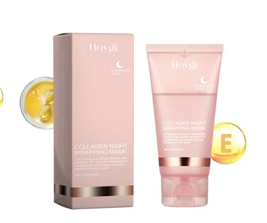 Collagen Overnight Wrapping Peel Off Gesichtsmaske, koreanische Collagen Night Wrapping Mask spendet tief Feuchtigkeit, Nachtpflegemaske, Creme, 75 ml