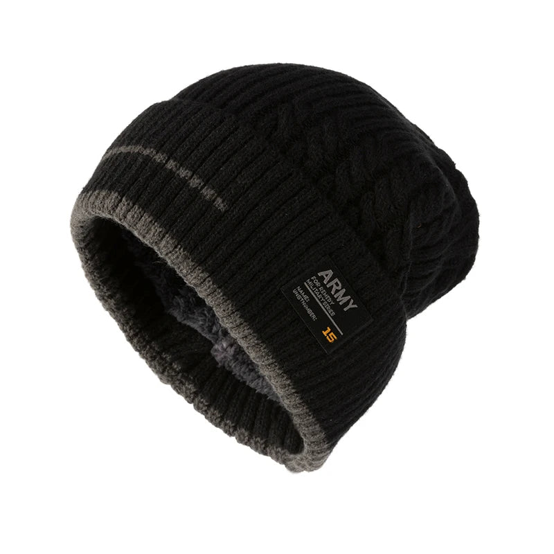 2023 Winter Beanie Hut für Männer Gestrickte Hut Winter Kappe Beanie Frauen Dicke Motorhaube Hüte Skullies