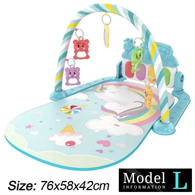 Baby Fitness Stand Music Play Gym Activity Toy Newborn Piano Crawling Blanket Pedal Play Pad Early Education 0-36 Months Gifts