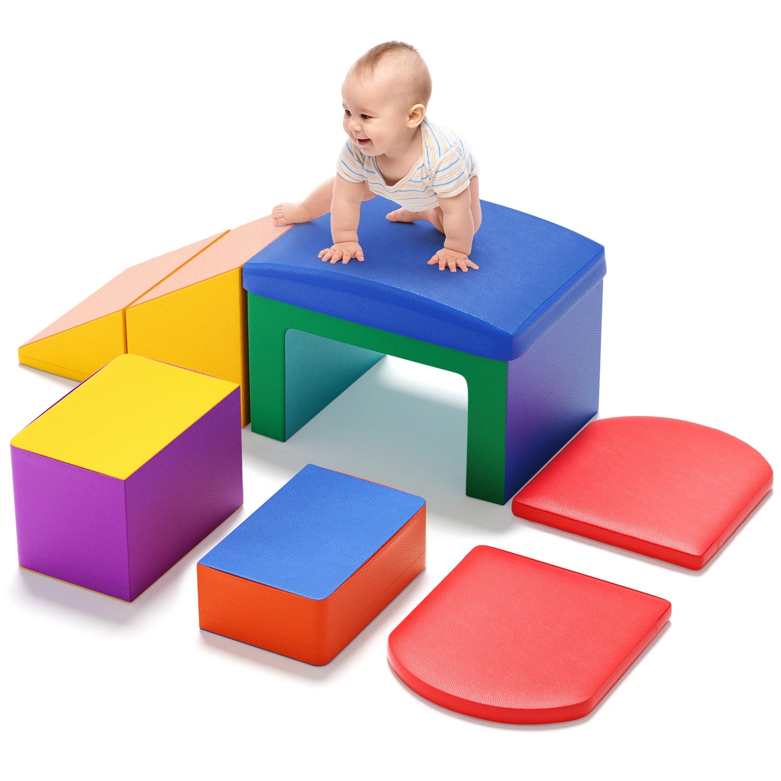 Softplay-Explorer-Set Schaumstoffblöcke Ausrüstung Softzone-Formen Kletteraktivitätsspielzeug für Kleinkinder Kinder Indoor-Spielplatz-Set