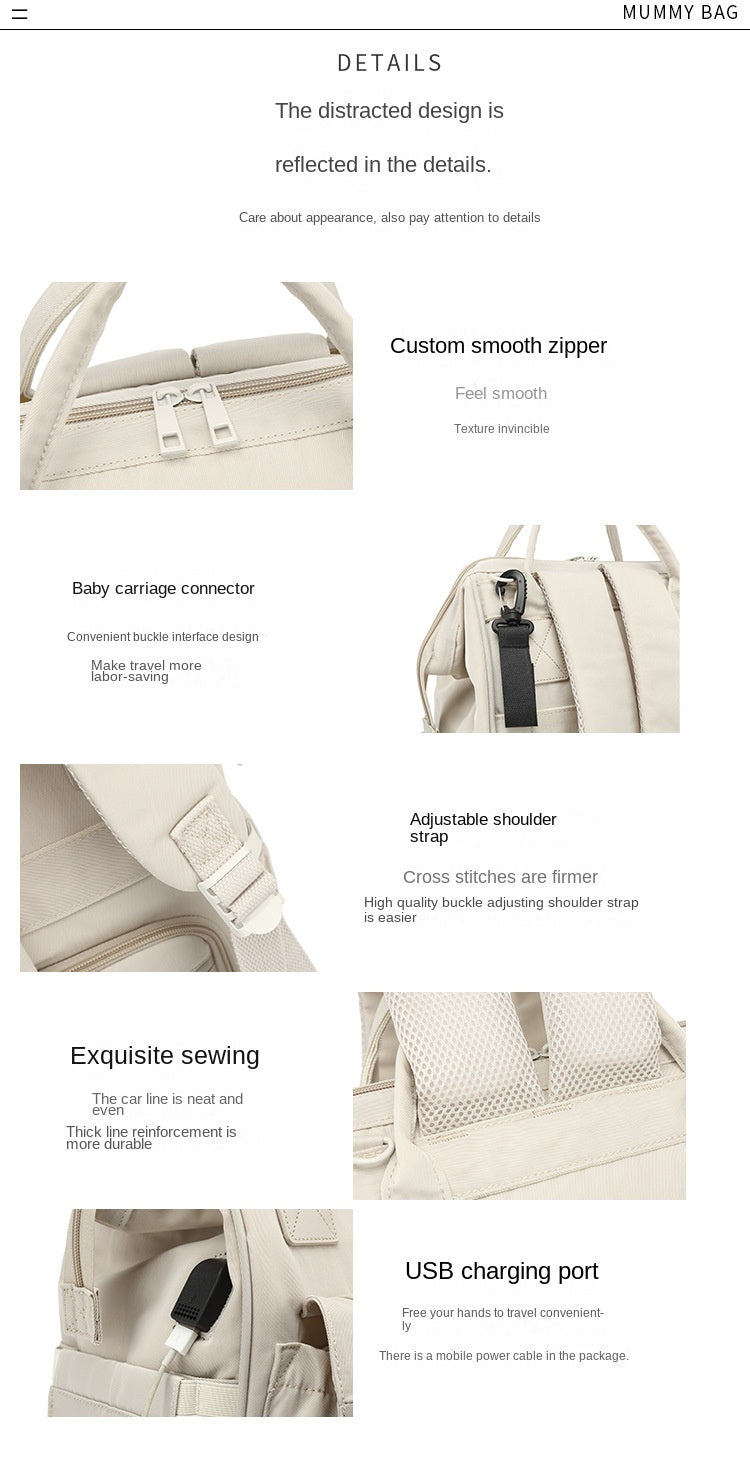 Baby Windel Taschen Mama Rucksack Mutterschaft Tasche für Baby Große Kapazität Mama Tasche Wasserdichte Reise Baby Kinderwagen Tasche Mutter Kinder