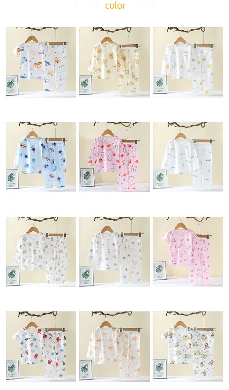 Baumwolle Kinder Kleidung Kinder Pyjama Sets Hause Nachtwäsche kinder Kleidung Junge Mädchen Herbst winter T-shirt Tops Hosen Anzüge