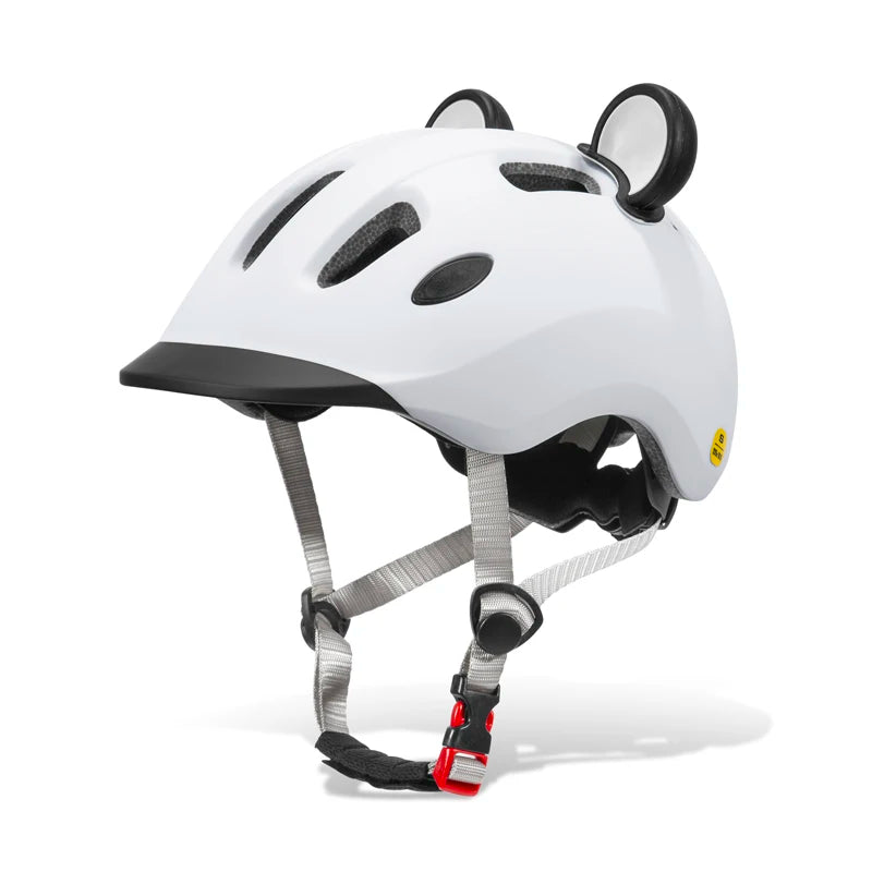 Kinder-Fahrradhelm mit Panda-Cartoon-Design für Kleinkinder, Skateboard, Roller, Radfahren, 51-55cm Kinderfahrradhelm