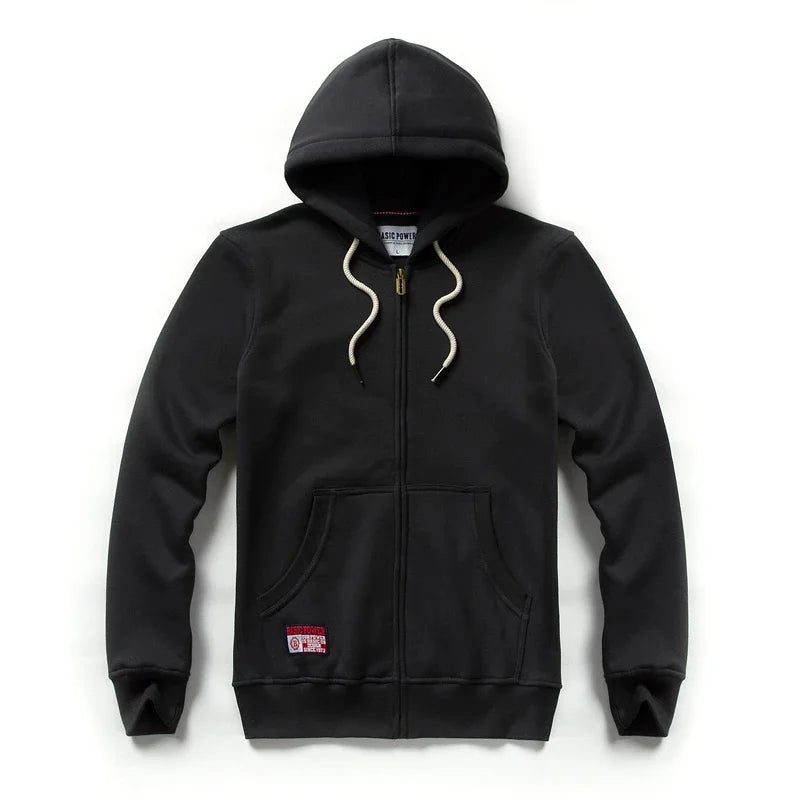 Einfarbige Hoodie Männer Mode Reiß verschluss Langarm übergroße Jacke Mantel Harajuku Gothic Kapuze Sweatshirt y2k Teen bp20933