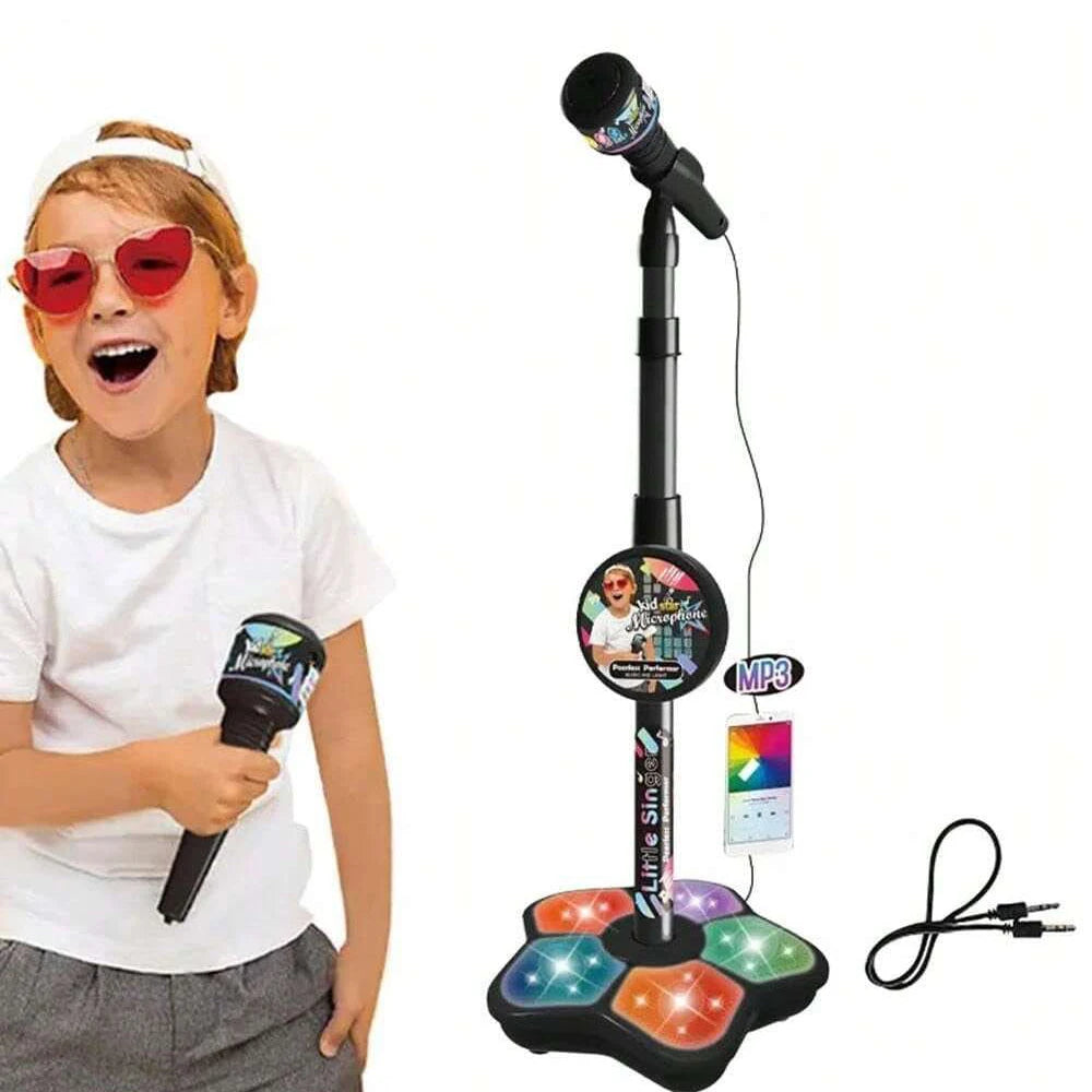 Kinder-Mikrofonständer-Spielzeug, tragbare elektronische Karaoke-Karaoke-Mikrofonständer für Kinder, langlebiger Party-Karaoke-Mikrofonständer, Karaoke-Maschine für Kinder
