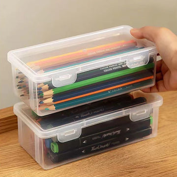 1 Stück durchscheinendes Federmäppchen, großes Fassungsvermögen, leicht, praktisch für Schulbedarf, Aufbewahrung, Stiftbox, Organizer-Box