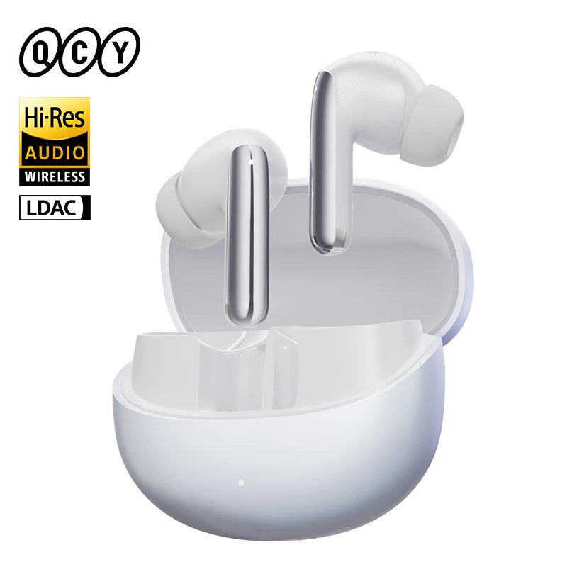 QCY MeloBuds Pro Adaptive Hybrid Active Noise Cancelling Kabellose Ohrhörer 46 dB Bluetooth 5.3 LDAC Hi-Res Audio 34H Ohrhörer Bequeme Passform
