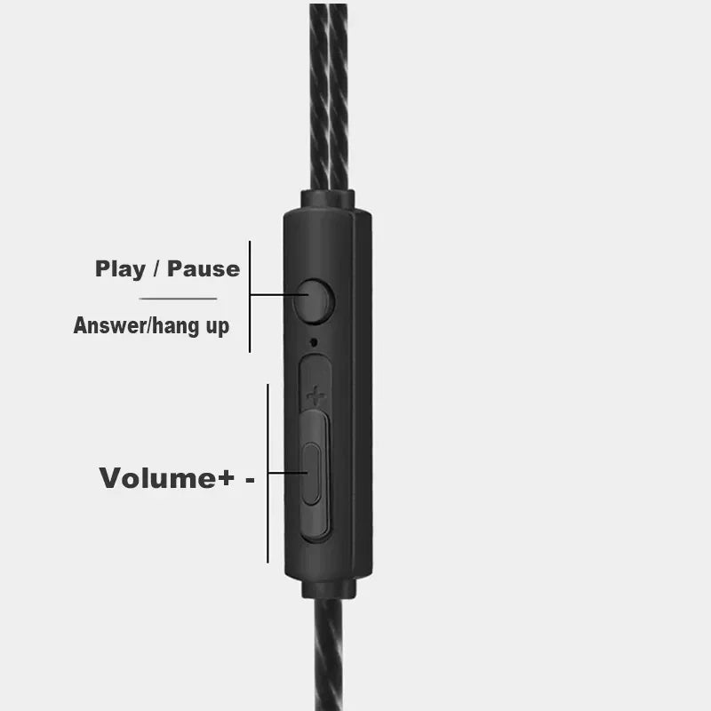3,5mm Wired Kopfhörer In Ear Headset HIFI Schwere Bass Ohrhörer Monitor Sport Headset Stereo Musik Gaming Kopfhörer mit Mikrofon