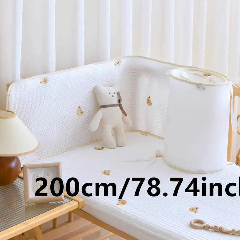 Atmungsaktiver Babybett-Stoßschutz, Babyzimmer-Dekoration, Schutz für Babyköpfe, Kollisionspräventionsausrüstung, Babybettwäsche